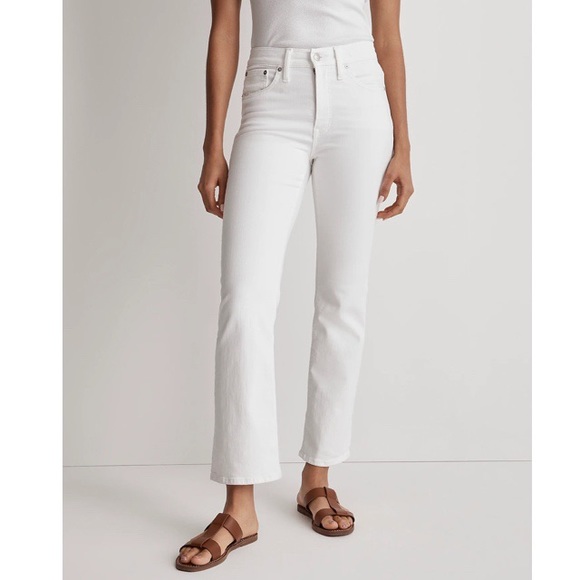 Madewell Denim - Madewell Petite Kick Out Crop Jeans In Pure White NJ430 Size 23P
